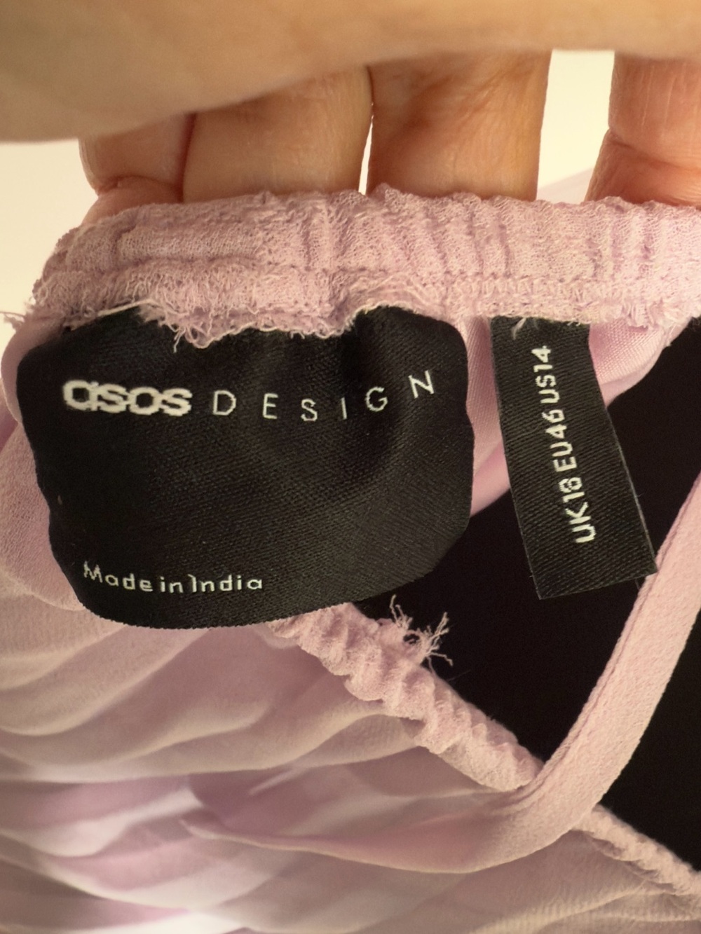 264. ASOS Ruched Bodice Lavender Midi Dress with Pleated Skirt - Picture 2 of 7